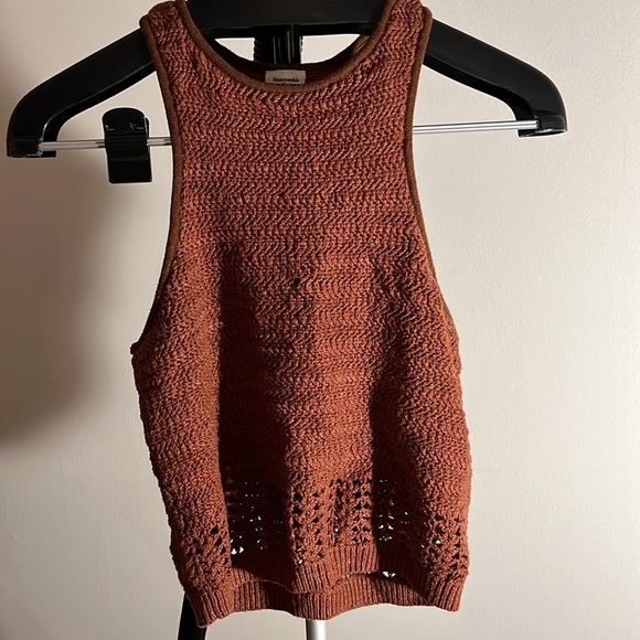 Racerback Knit Sleeveless Top in Rust - Picture 2 of 6